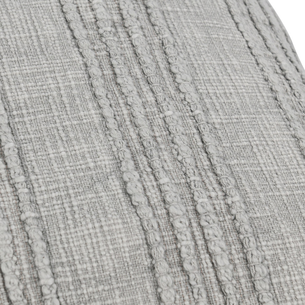 Hannah 100% Cotton 22" Throw Pillow, Gray