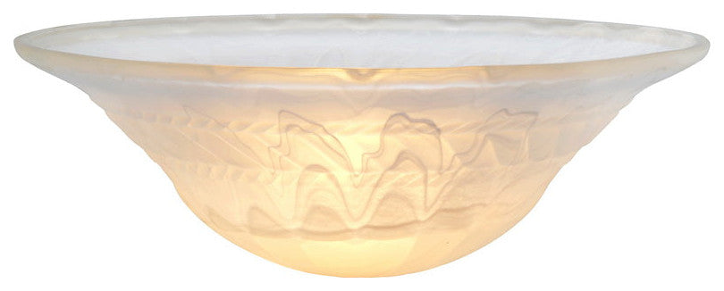 23121-01 Replacement Etched Alabaster Torchiere Lamp Glass(42mm) Shade