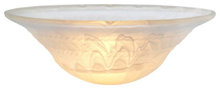 23121-01 Replacement Etched Alabaster Torchiere Lamp Glass(42mm) Shade