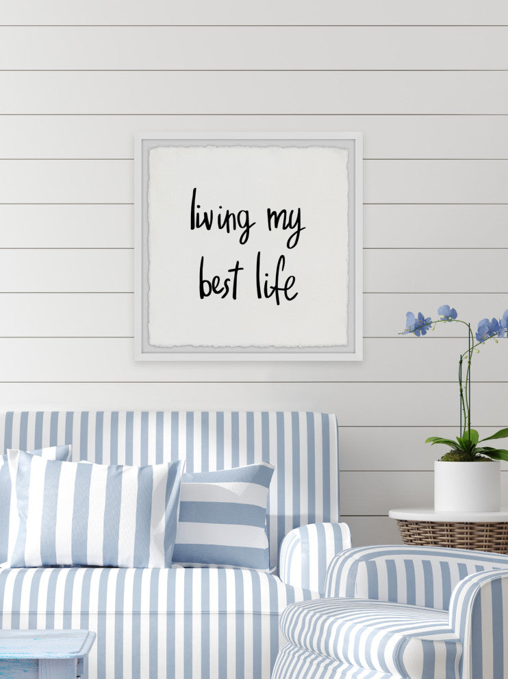 "Living My Best Life" Framed Painting Print, 12x12
