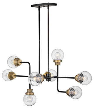 Hinkley Poppy Medium Eight Light Linear, Black