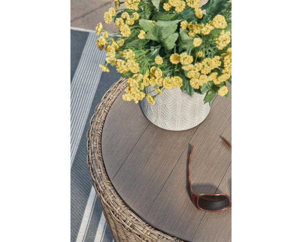 Danson Beige Outdoor End Table