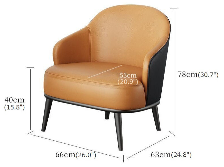Nordic Style Dining Chair Backrest Stool, Orange