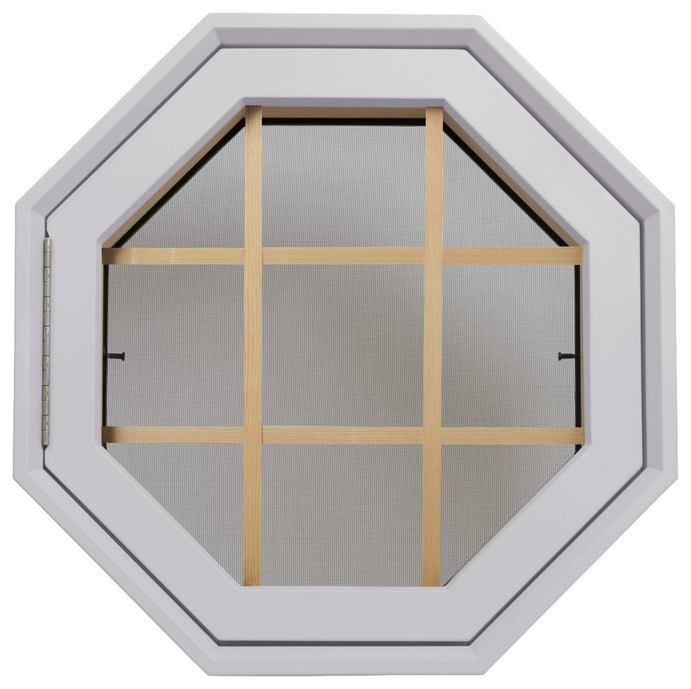 Rambler Breeze 4 Season Poly Window, Grille, Hinged Left, White, Low-E Insulated