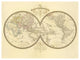 "Mappemonde, 1849" Digital Paper Print by J. Andriveau-Goujon, 32"x24"