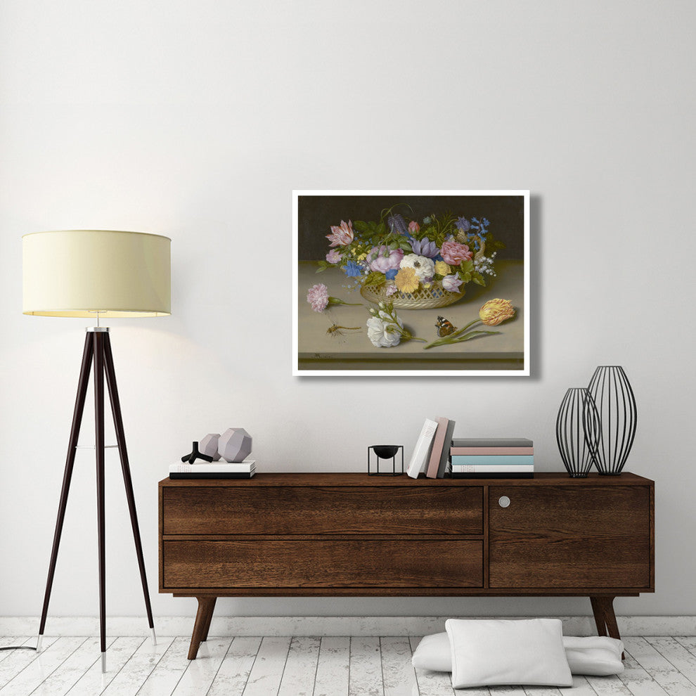 "Flower Still Life" Digital Paper Print by Ambrosius Bosschaert, 42"x32"