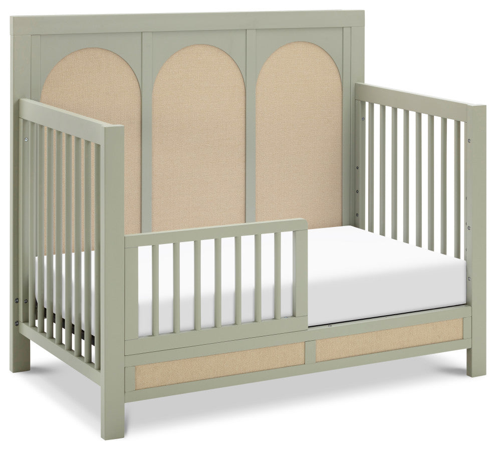 Eloise 4-in-1 Convertible Crib, French Sage and Performance Sand Eco-Weave