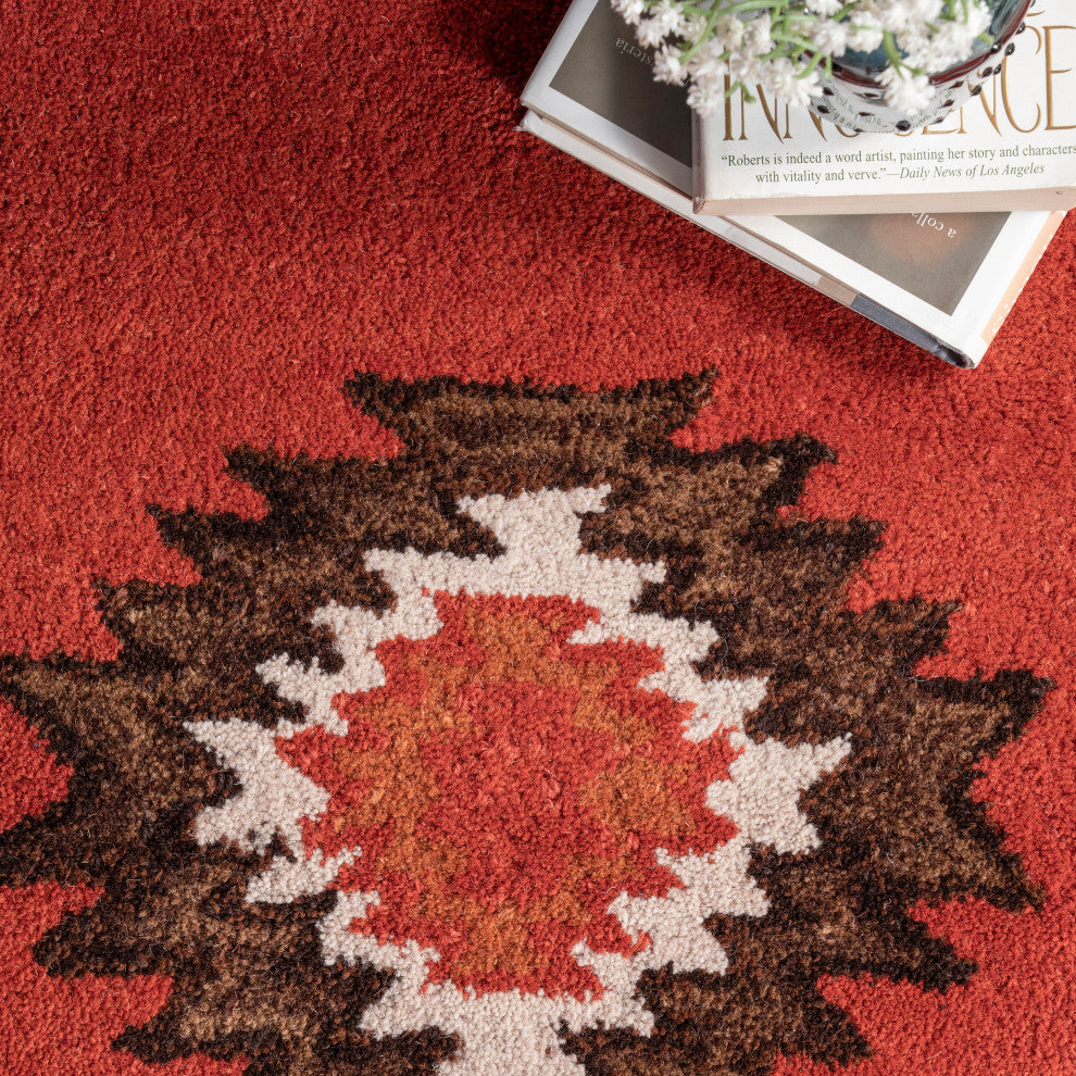 Nuloom Bronco Hand-Tufted Area Rug, Wine 8'6"x11'6"