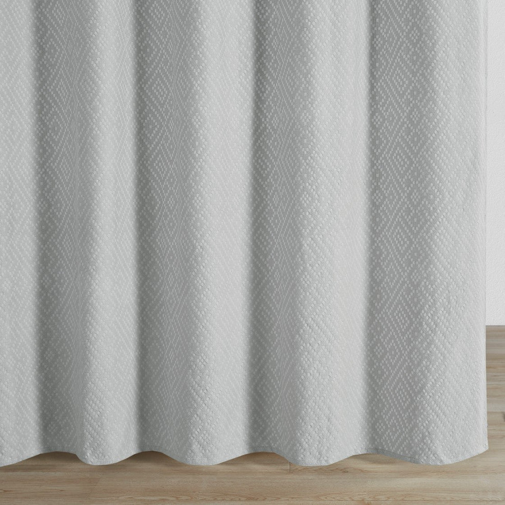 Croscill Calistoga Textured Cotton Matelasse Shower Curtain, Gray