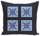 Four Square Geometric Print Pillow, Sky, 16"x16"
