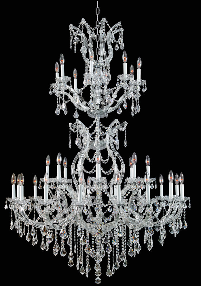 Artistry Lighting Alexandria Collection Hanging Crystal Chandelier 48x68, Chrome