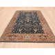Midnight Blue Antiqued Heriz Soft Wool Hand Knotted Oriental Rug, 8'1"x10'1"
