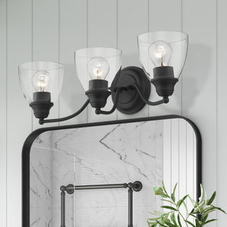 Montgomery 3 Light Black Vanity Sconce