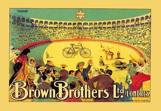 Brown Brothers Bicycles- Framed Paper Poster 20" x 30"