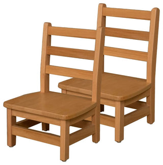 RRI Goods Ladderback Kids Wooden Chair Set of 2, 8"