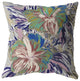 20 Lilac Green Hibiscus Suede Decorative Throw Pillow