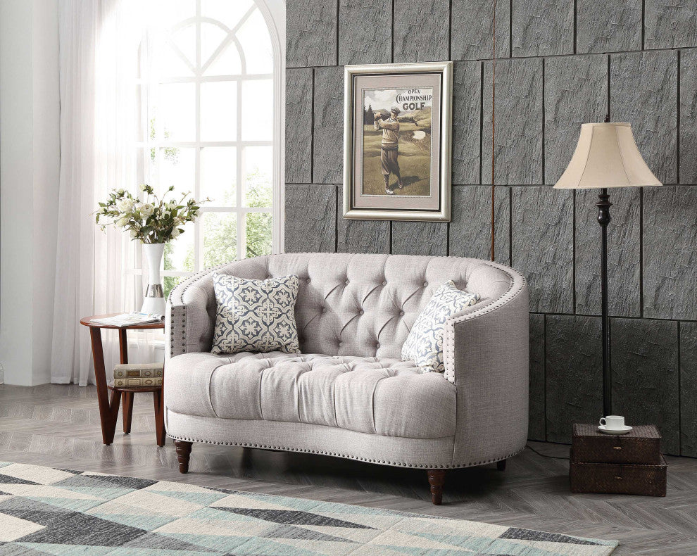 Charleston 63 in. W Flared Arm Polyester Straight Sofa, 63 in.