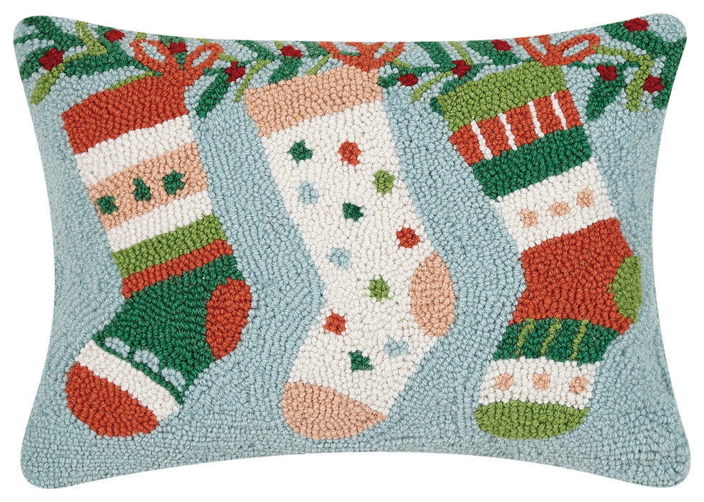 Merry Stockings Hook Pillow
