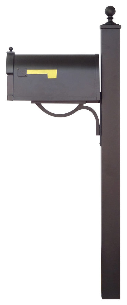 Berkshire Curbside Mailbox With Locking Insert and Springfield Mailbox Post
