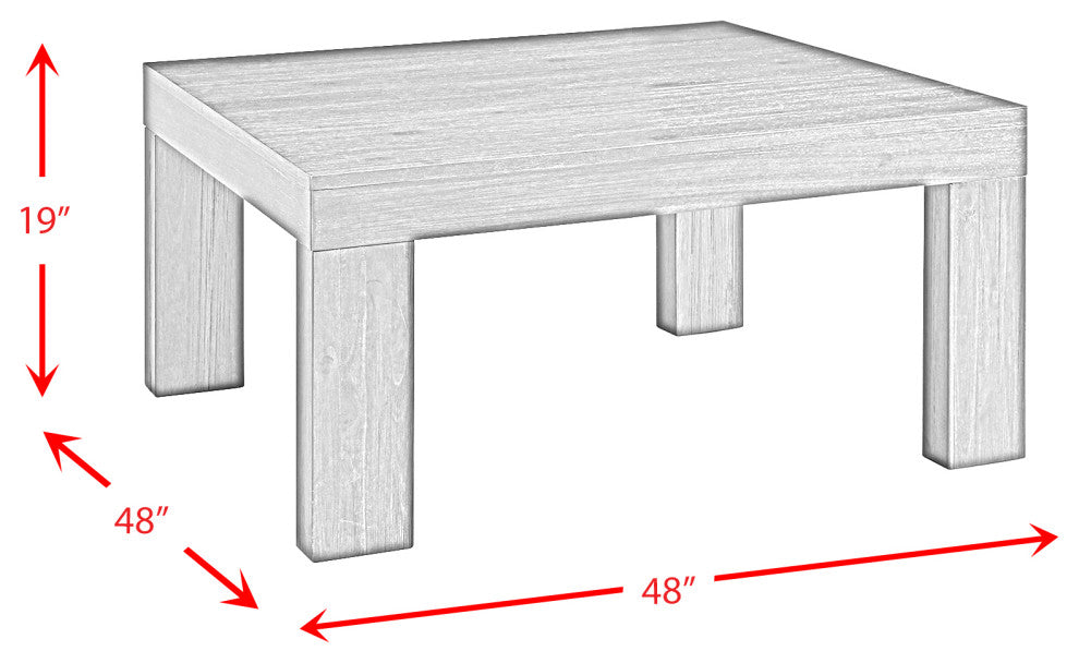 Picket House Furnishings Jasper Square Coffee Table
