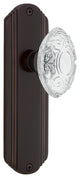 Deco Plate Double Dummy Crystal Victorian Knob, Timeless Bronze, DECCVI