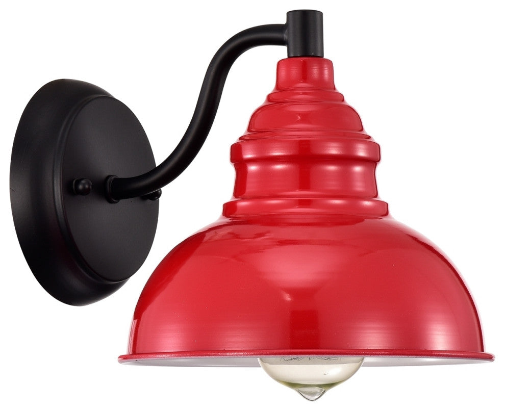 Ironclad Industrial 1 Light Matte Black Indoor Wall Sconce 8" Wide