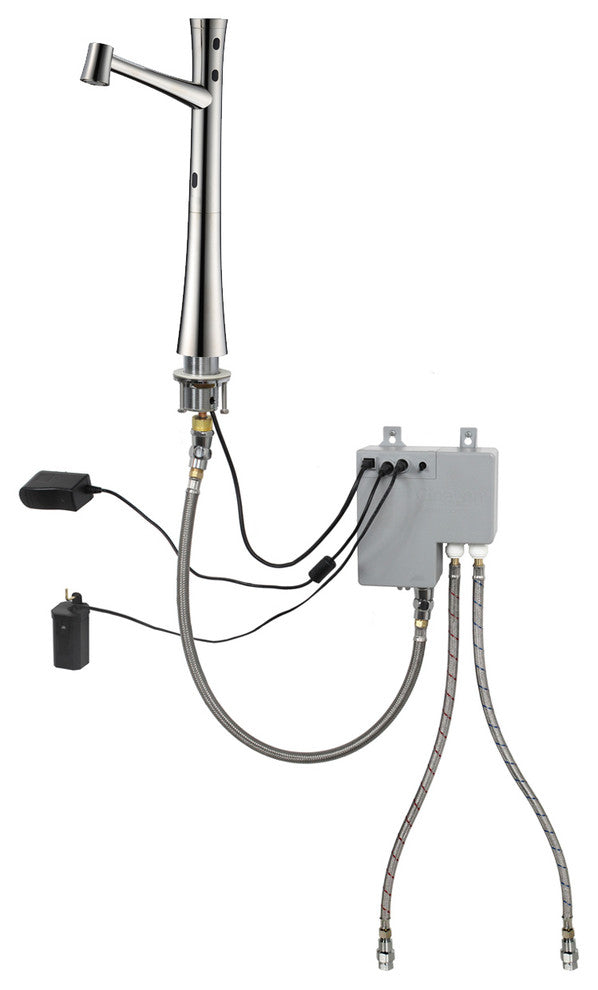 Cinaton iSense Completely Touch Free Faucet, Brushed Nickel-Pvd