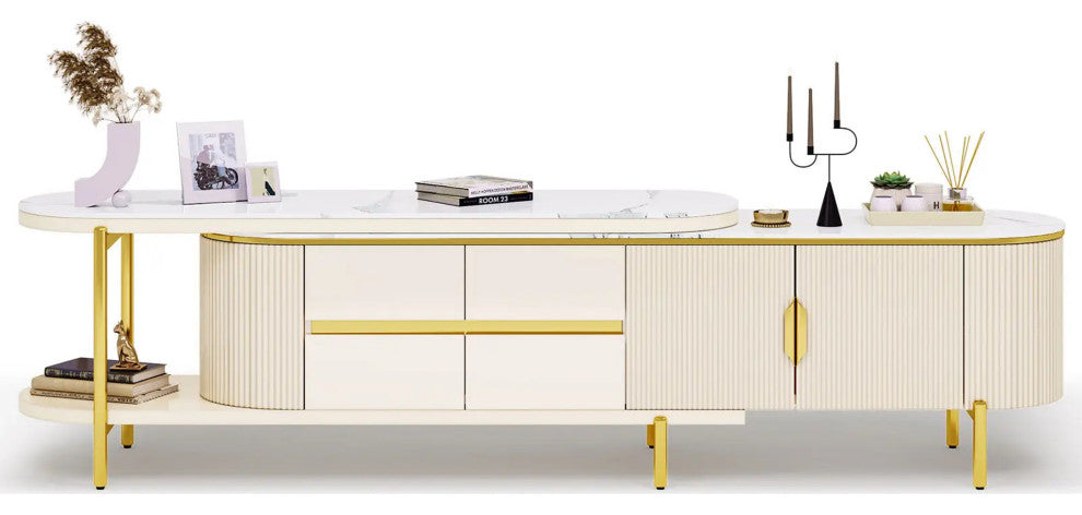 Isar | Vintage Mid-Century White TV Stand
