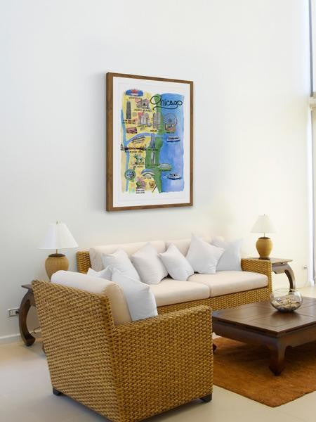 "The Spirit of Chicago" Framed Painting Print, 24"x36"