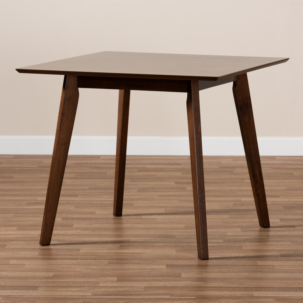Pernille Modern Transitional Walnut Finished Square Wood Dining Table
