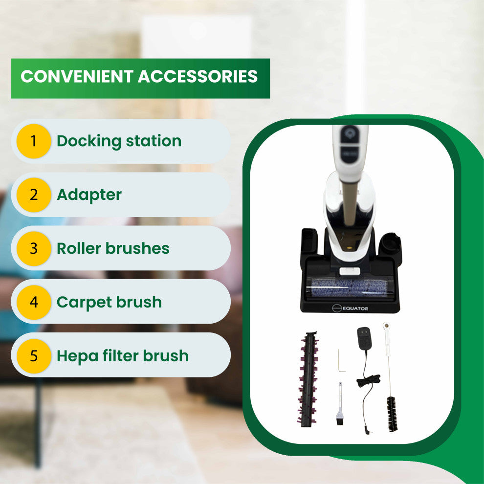 Equator Cordless Self-Cleaning Wet/Dry Vacuum Sweep Mop in Black