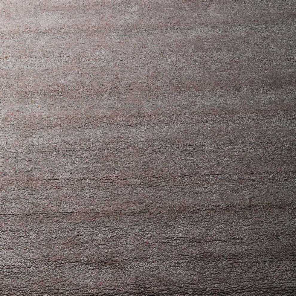 Hand Knotted Loom Silk Mix Area Rug Solid Beige