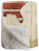 Laural Home Wooden Flag Sherpa Throw Blanket