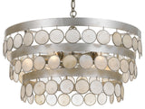 Coco 6-Light Chandelier, Antique Silver