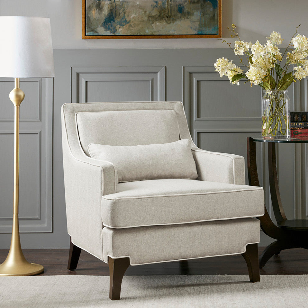 Madison Park Signtuare Collin Arm Chair, Cream