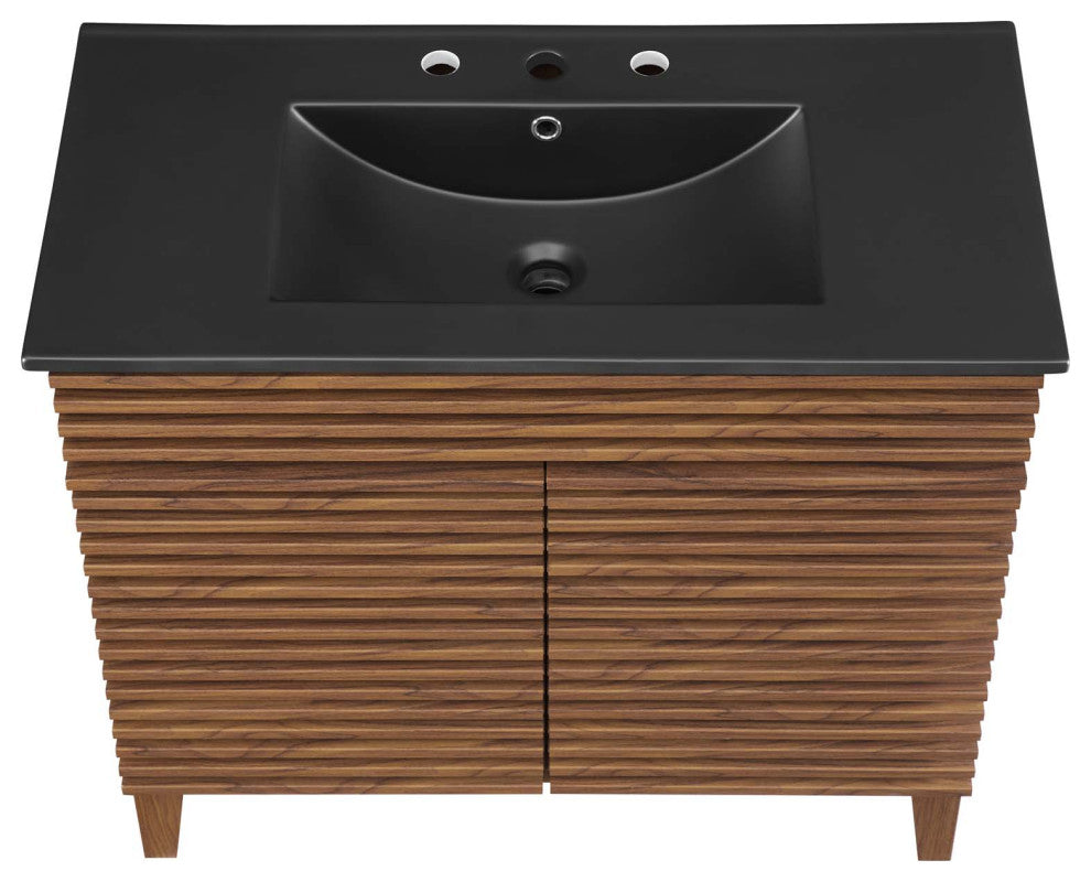 Render 36" Bathroom Vanity - Walnut Black