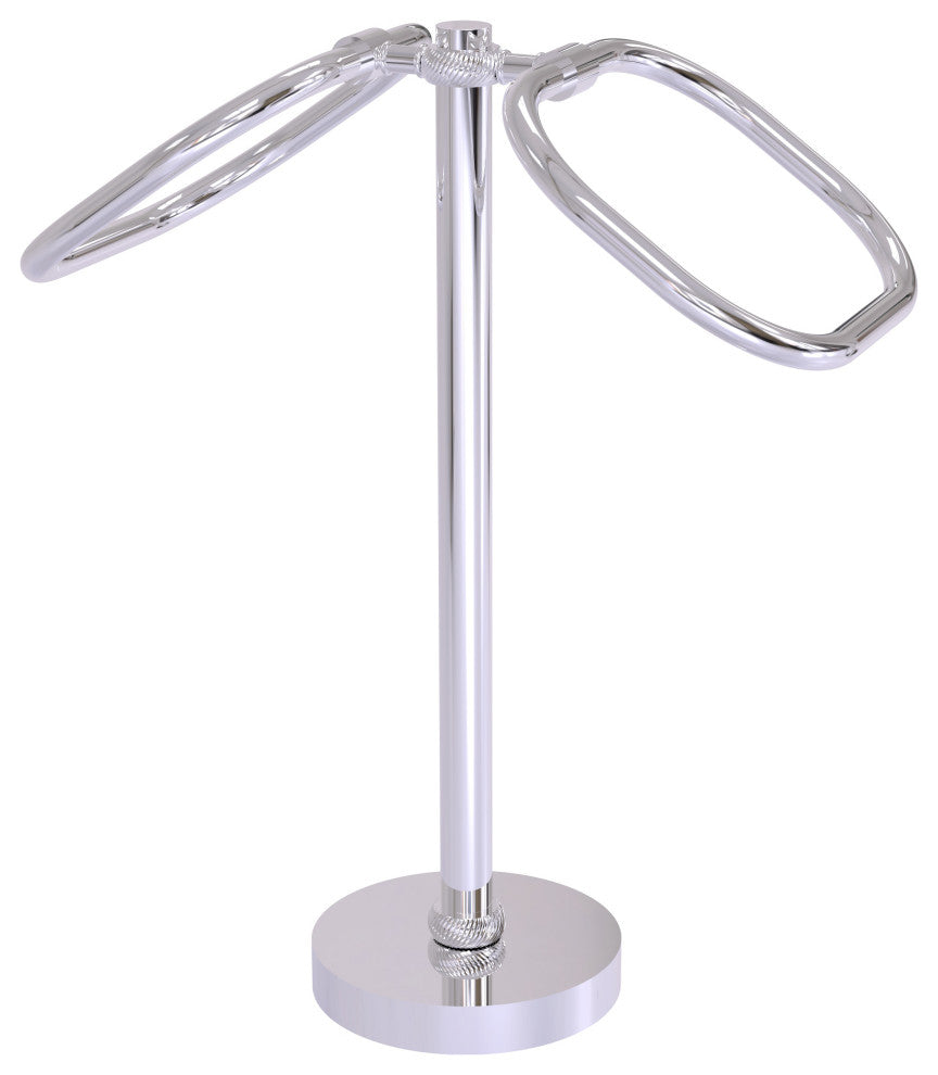 Two Ring Oval Guest Towel Holder, Polished Chrome