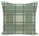 Big Bad Plaid Geometric Print Pillow, Herb Green, 26"x26"