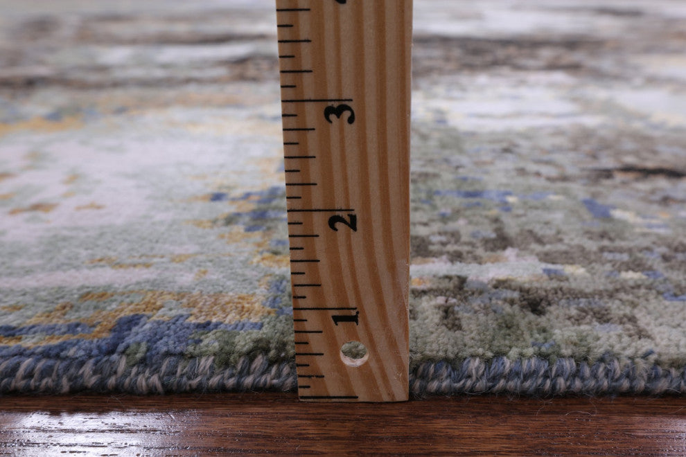 8' 0" X 9' 11" The Lake House Design Handmade Wool and Silk Modern Rug Q6849