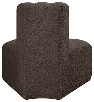 Arc Upholstered Modular Component, Brown, 1-Piece: Reverse Corner, Boucle Fabric