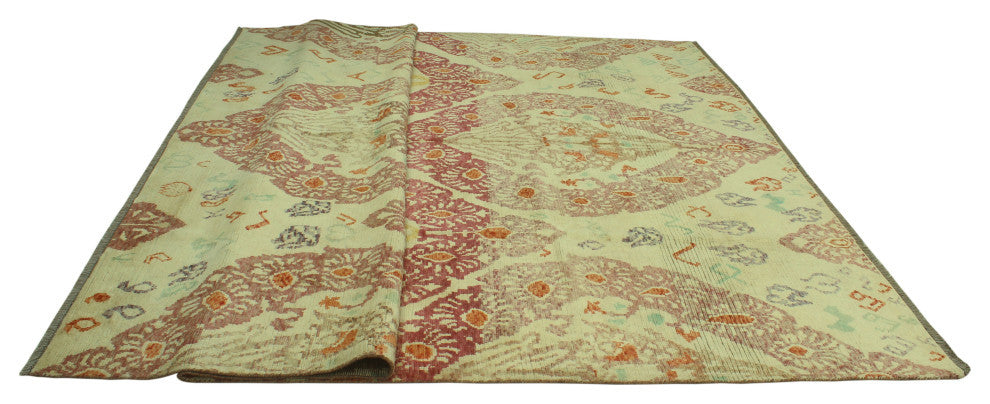 Balochi Okpara Ivory/Gold Rug, 9'7x12'9