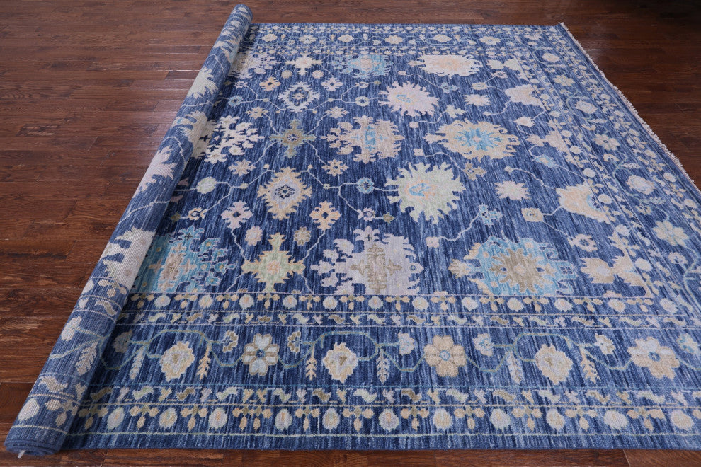 10' 4" X 13' 11" Handmade Turkish Oushak Wool Rug - Q13370