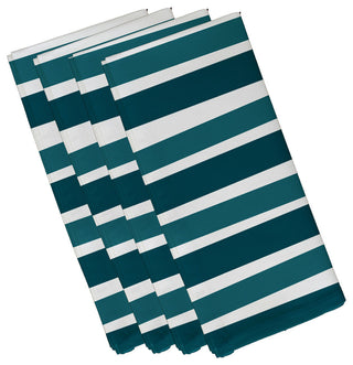 Decorative Holiday Napkin, Set of 4, Stripe, Teal