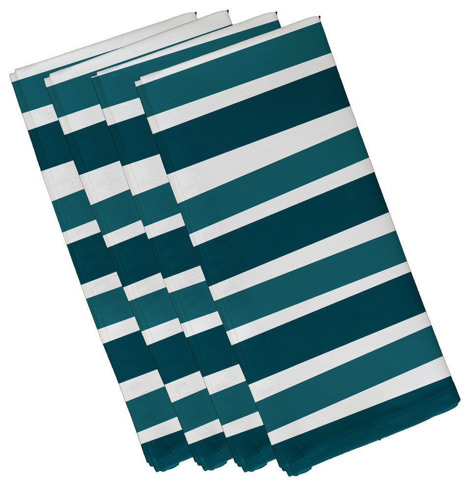 Decorative Holiday Napkin, Set of 4, Stripe, Teal
