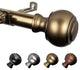 Hal 13/16" Curtain Rod, Antique Brass, 18-28"