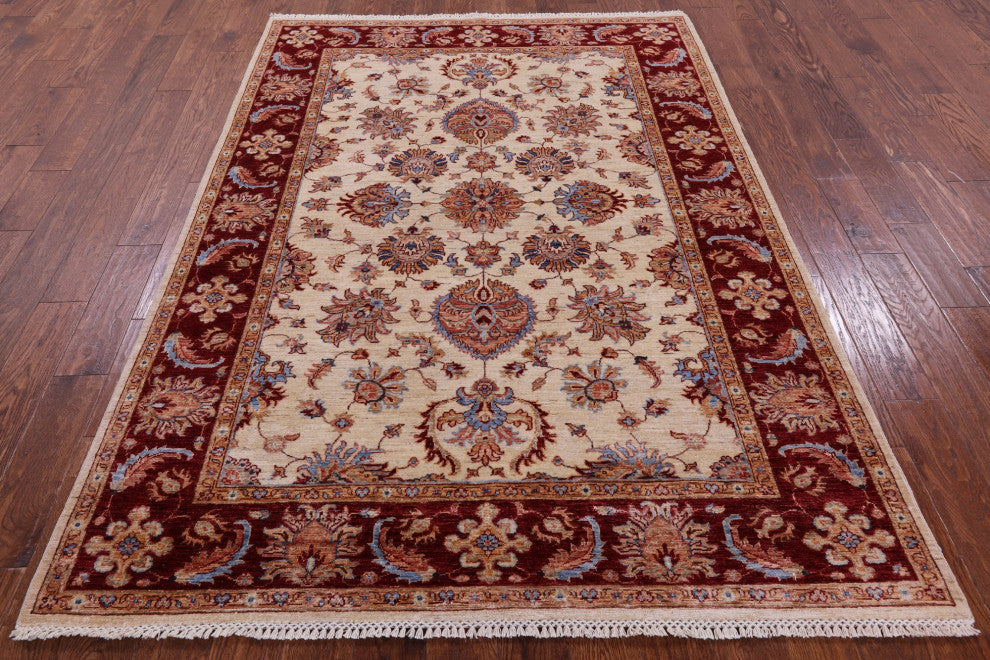 5' 7" X 7' 10" Persian Tabriz Hand Knotted Wool Rug - Q12793