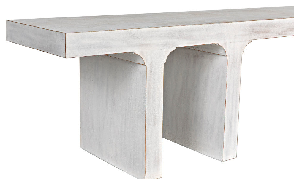Noir Furniture Kir Bench, White Wash