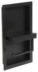 ALFI brand ABTPNC88-BLA Black Matte Stainless Steel Recessed Toilet Paper Niche