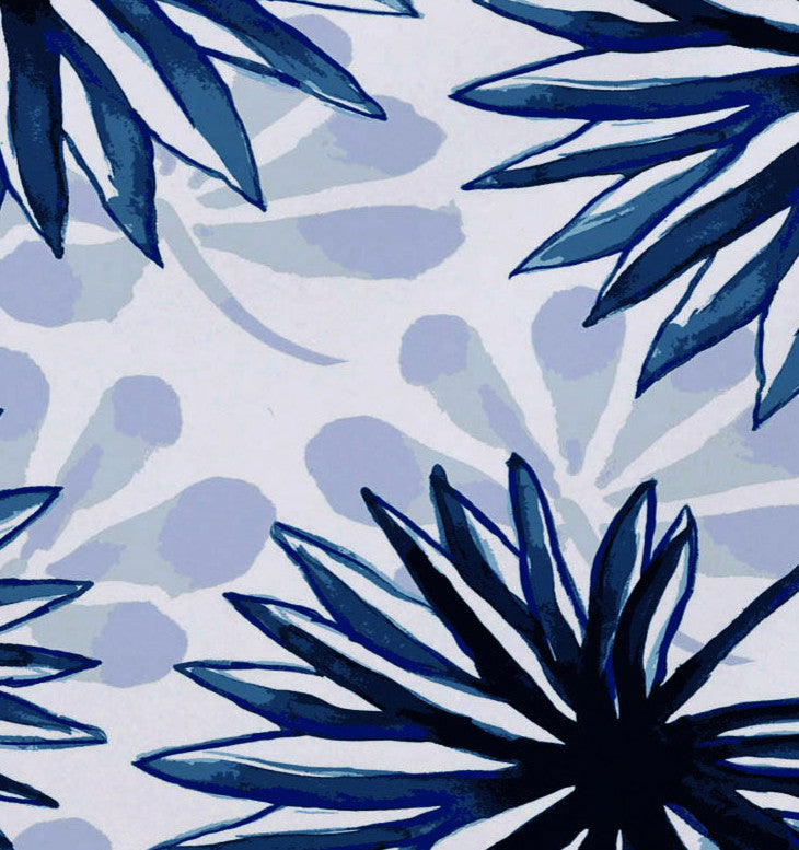 Spike and Stamp, Floral Print Placemat, Blue