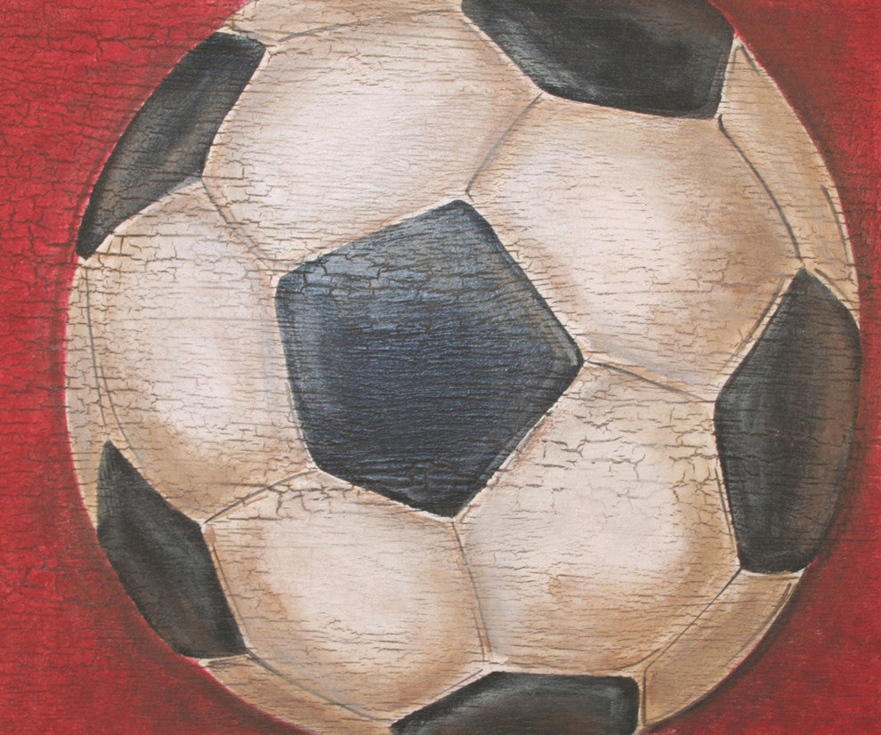 Marmont Hill, "Crackle Soccer Ball" by Reesa Qualia on Wrapped Canvas, 48x40